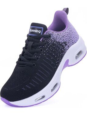 Women's Violet Walking Tennis Shoes Comfort Running Sneakers Breathable Shoes